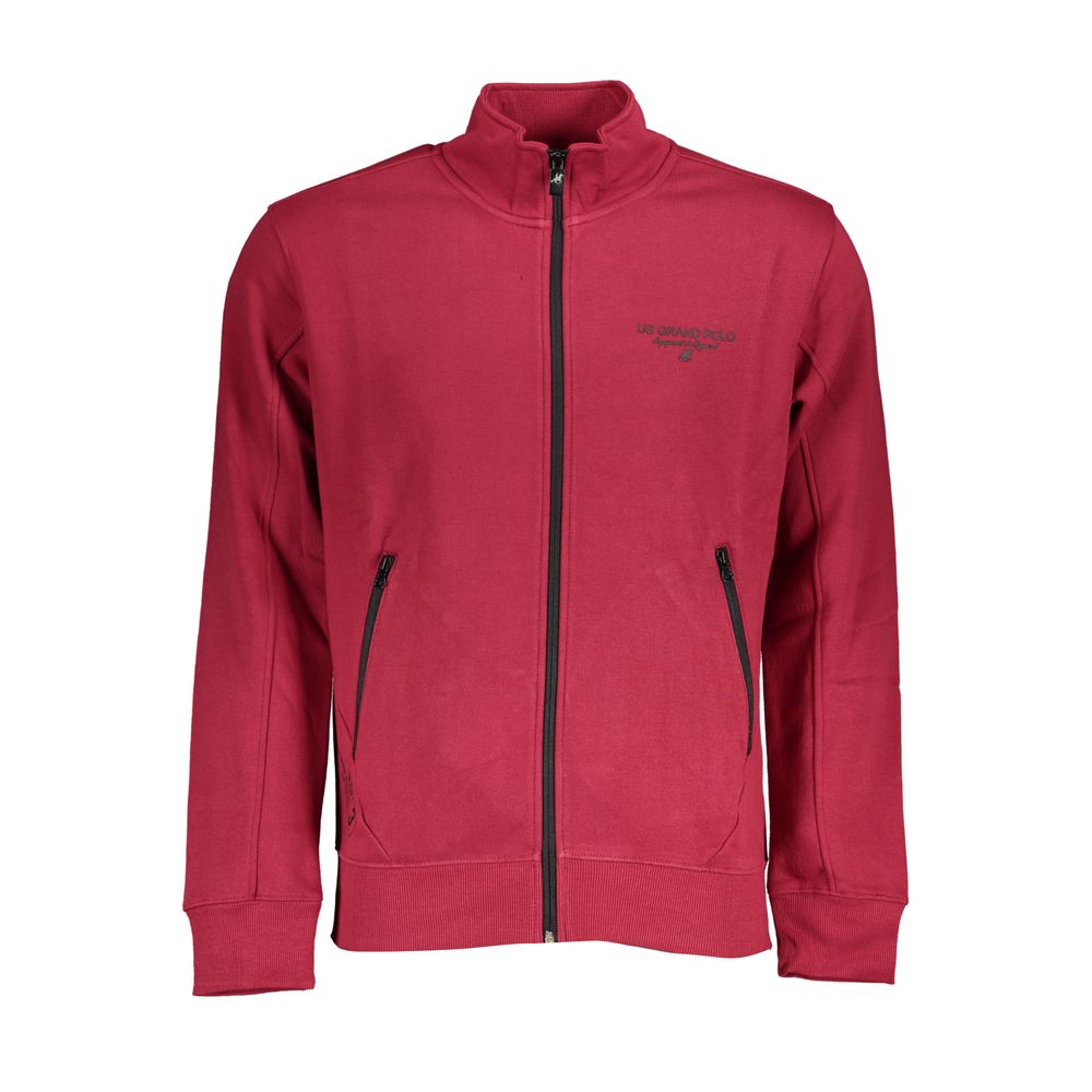 Sweatshirt by U.S. Grand Polo for men in cotton polyester red & print features a unrivaled silhouette with a refined and unrivaled detailing for a sophisticated look.