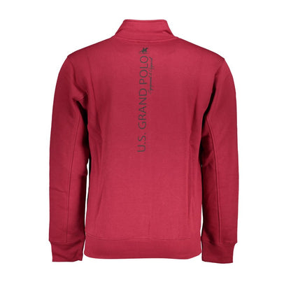 Sweatshirt by U.S. Grand Polo for men in cotton polyester red & print features an exquisite silhouette, showcasing and details for a exquisite look.