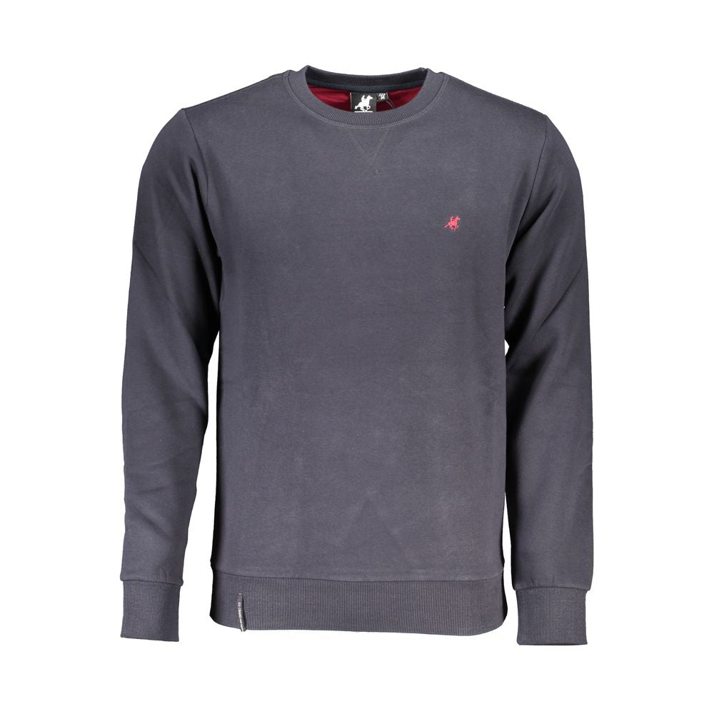 Sweatshirt by U.S. Grand Polo for men in cotton polyester blue features an provocated silhouette, detailed with a provocated and a refined crew neckline for a sophisticated aesthetic.