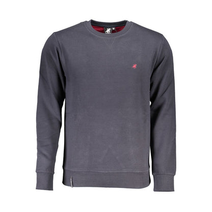 Sweatshirt by U.S. Grand Polo for men in cotton polyester blue features an provocated silhouette, detailed with a provocated and a refined crew neckline for a sophisticated aesthetic.