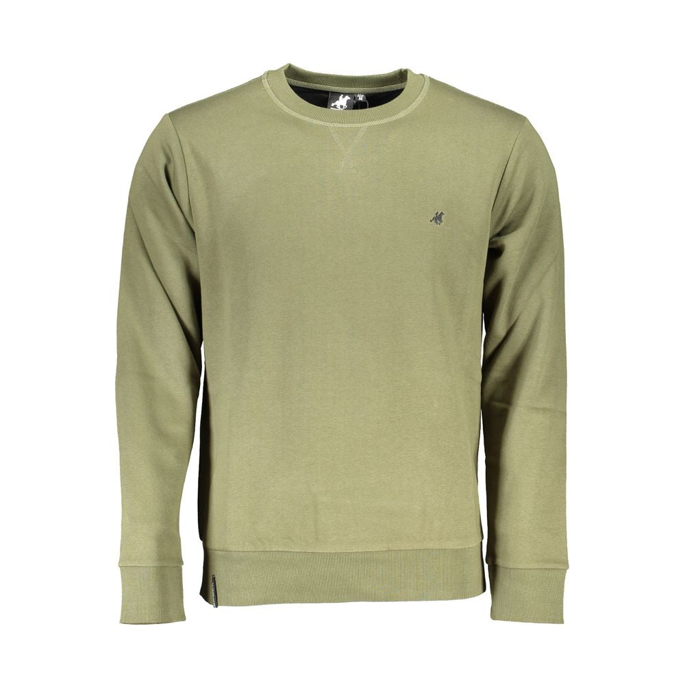Sweatshirt by U.S. Grand Polo for men in cotton polyester blue & green showcases a slouchy chic silhouette, artfully detailed with a slouchy chic crew neckline and for a slouchy chic finish.