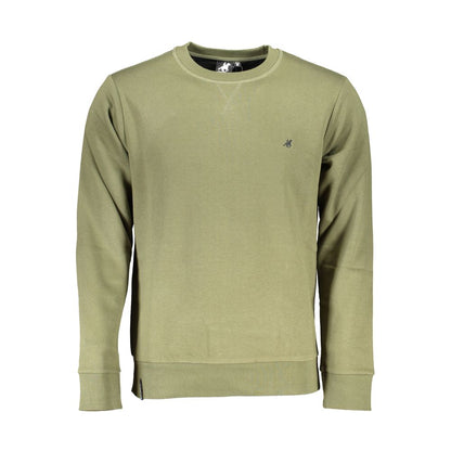 Sweatshirt by U.S. Grand Polo for men in cotton polyester blue & green showcases a slouchy chic silhouette, artfully detailed with a slouchy chic crew neckline and for a slouchy chic finish.