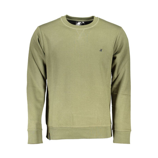 Sweatshirt by U.S. Grand Polo for men in cotton polyester blue & green showcases a slouchy chic silhouette, artfully detailed with a slouchy chic crew neckline and for a slouchy chic finish.