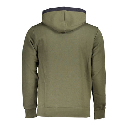 Hooded Sweatshirt Hoodie by U.S. Grand Polo for men in cotton polyester green & print showcases a city-ready silhouette, artfully detailed with a signature and for a city-ready finish.