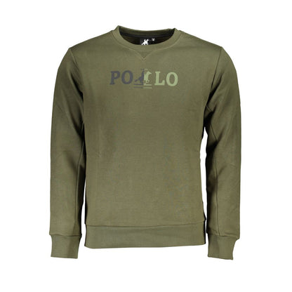Sweatshirt by U.S. Grand Polo for men in cotton polyester green & print presents a smart casual silhouette, featuring a smart casual crew neckline and for a sophisticated look.