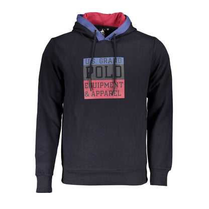 Hooded Sweatshirt Hoodie by U.S. Grand Polo for men in cotton polyester blue & print showcases a city-ready silhouette, artfully detailed with a signature hooded neckline and for a city-ready finish.