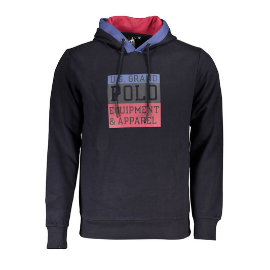 Hooded Sweatshirt Hoodie by U.S. Grand Polo for men in cotton polyester blue & print showcases a city-ready silhouette, artfully detailed with a signature hooded neckline and for a city-ready finish.