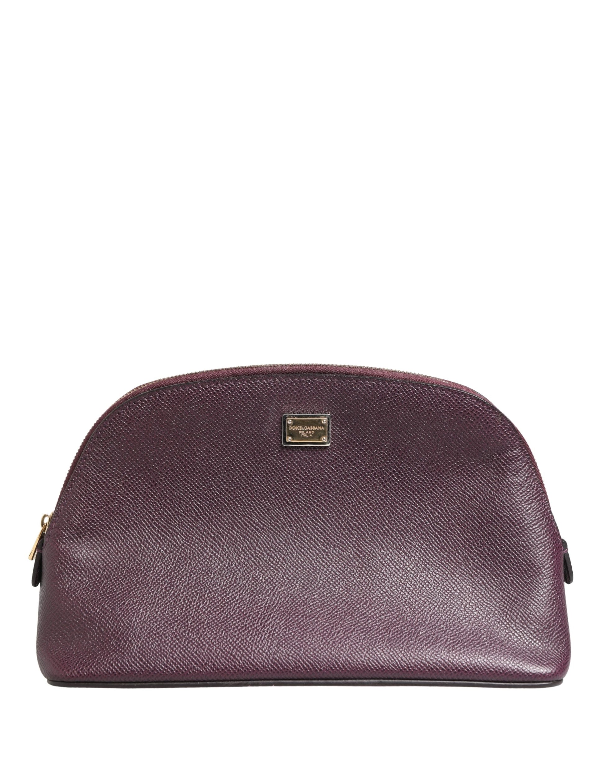 Card Case by Dolce & Gabbana for women in calfskin leather black & purple features a polished Calfskin Leather Card Case design with polished zip-around.
