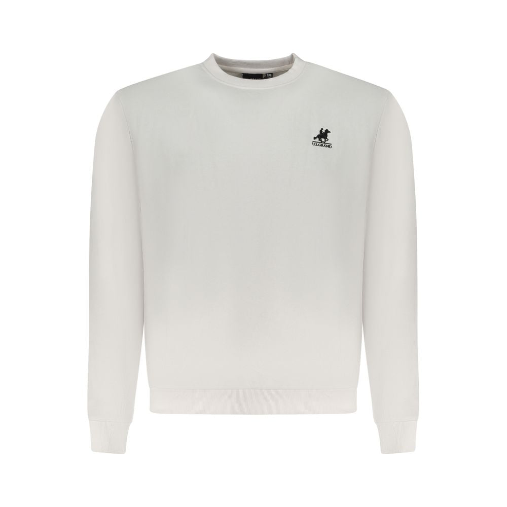 Sweatshirt by U.S. Grand Polo for men in cotton polyester white features an exquisite silhouette, showcasing and details for a exquisite look.