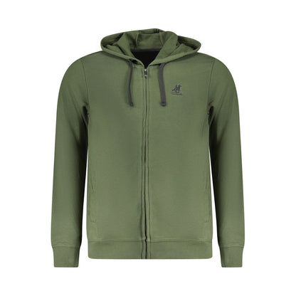 Hooded Sweatshirt Hoodie by U.S. Grand Polo for men in cotton polyester green features an luminous silhouette, showcasing a sophisticated hooded neckline and for a truly luminous look.