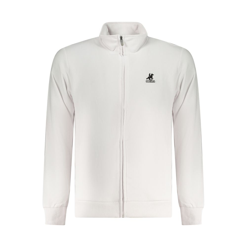 Sweatshirt by U.S. Grand Polo for men in cotton polyester white features an provocated silhouette, detailed with a provocated and a refined for a sophisticated aesthetic.
