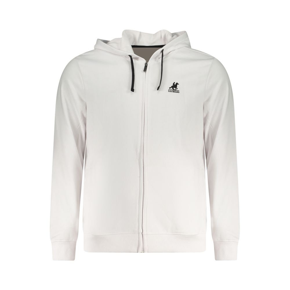 Hooded Sweatshirt Hoodie by U.S. Grand Polo for men in cotton polyester white features a slouchy chic silhouette, detailed with a slouchy chic and a signature hooded neckline for an elevated aesthetic.