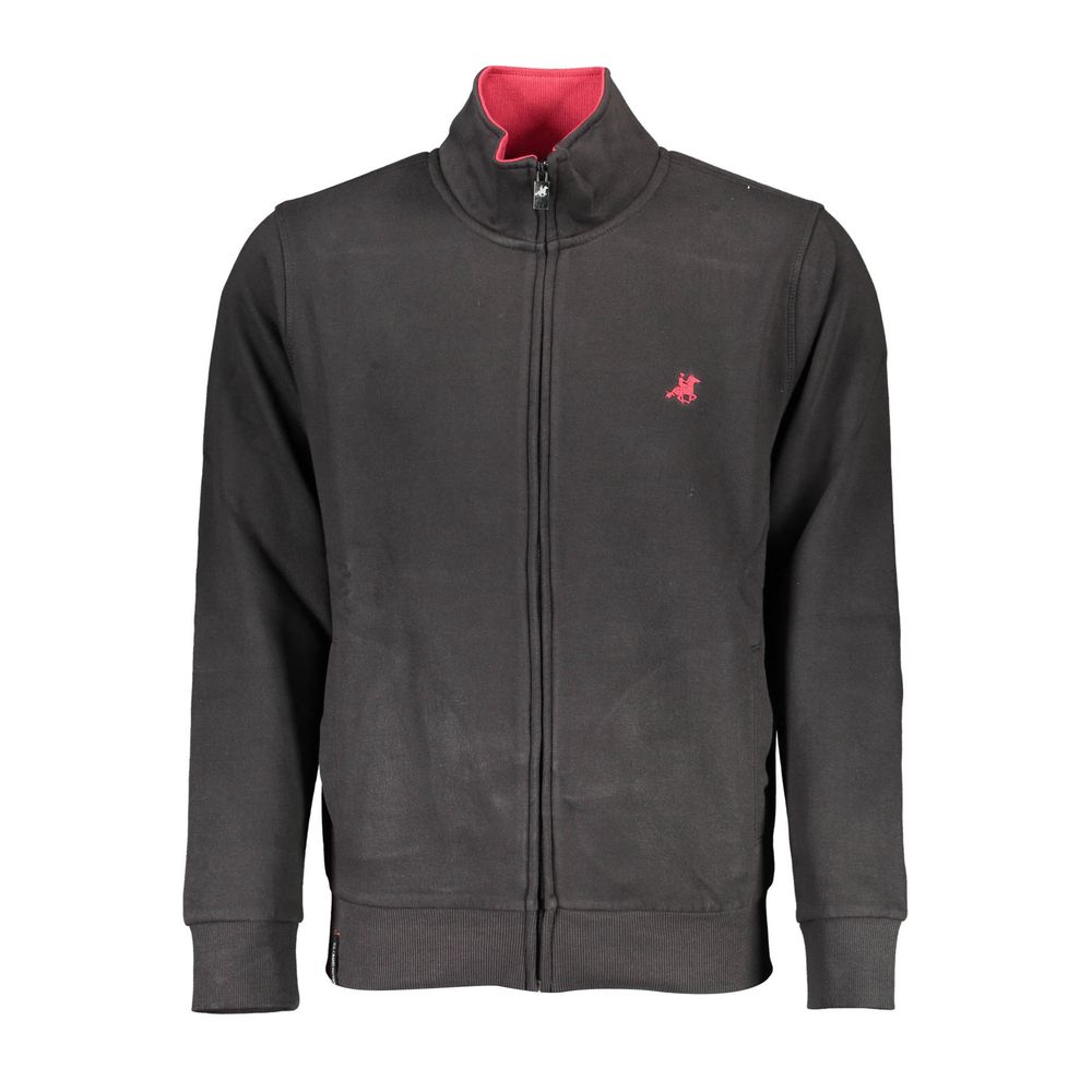Sweatshirt by U.S. Grand Polo for men in cotton polyester black features an provocated silhouette, detailed with a provocated and a refined for a sophisticated aesthetic.