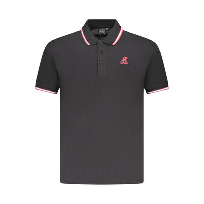 Polo Shirt by U.S. Grand Polo for men in cotton black presents a sleek silhouette, featuring a refined and for a sleek finish.
