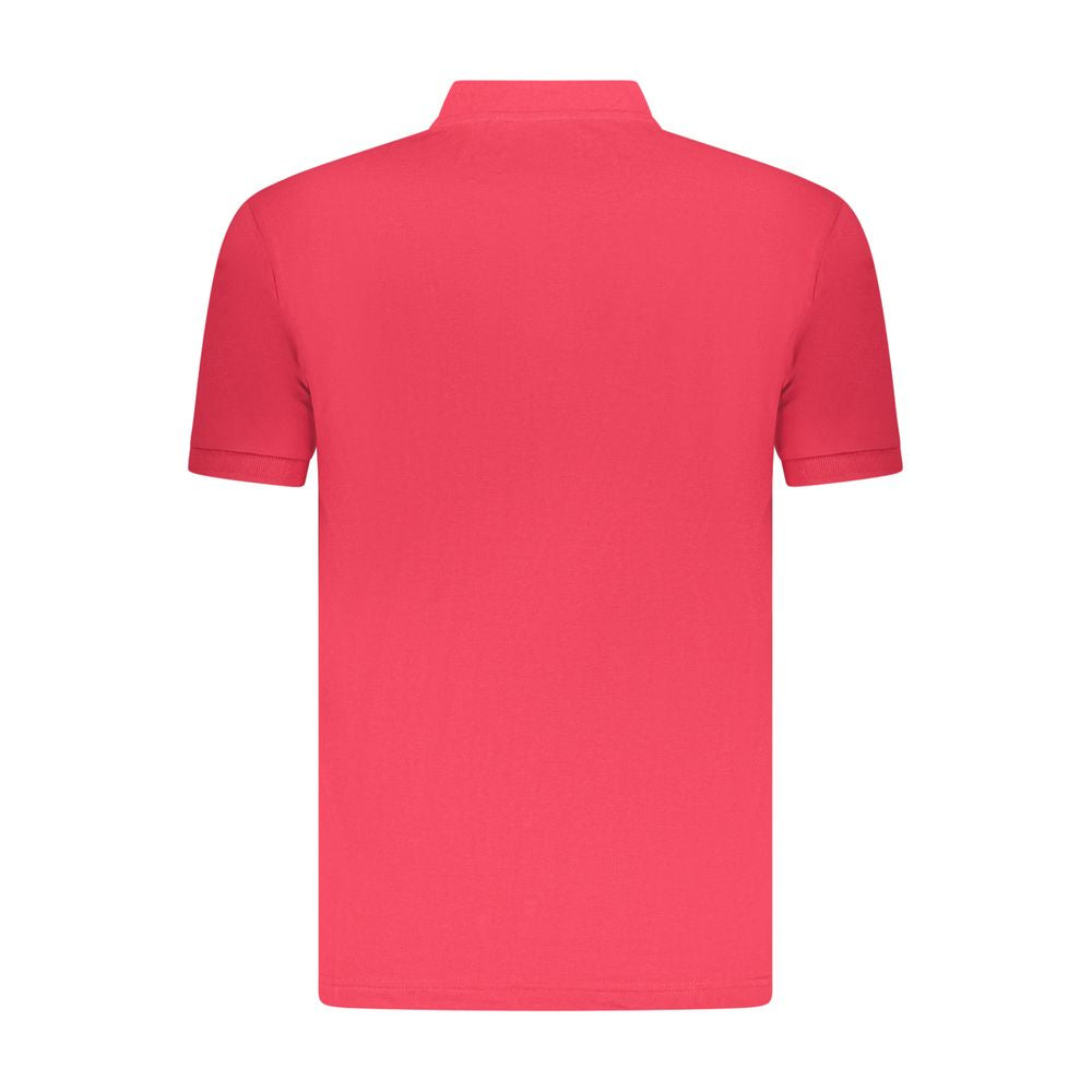 Polo Shirt by U.S. Grand Polo for men in cotton red showcases a sharp silhouette, detailed with a refined mandarin neckline and sharp for a sophisticated finish.