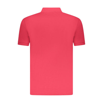 Polo Shirt by U.S. Grand Polo for men in cotton red showcases a sharp silhouette, detailed with a refined mandarin neckline and sharp for a sophisticated finish.