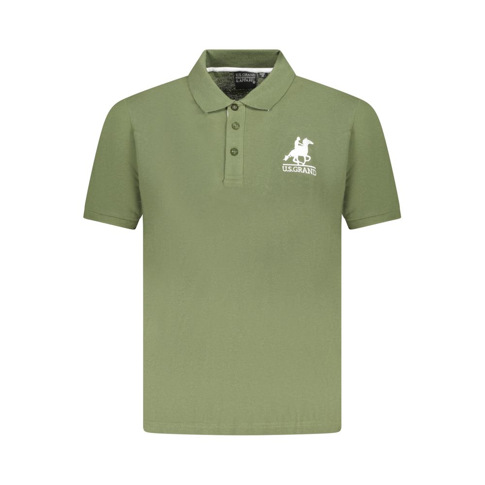 Polo Shirt by U.S. Grand Polo for men in cotton green & signature features a eye catching silhouette, showcasing a refined and for a eye catching finish.