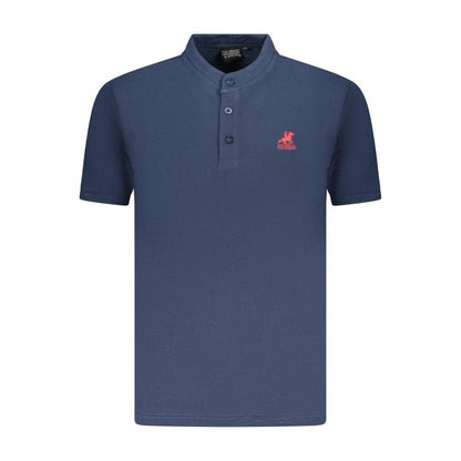 This Polo Shirt by U.S. Grand Polo for men in cotton blue presents a flawless silhouette, showcasing flawless detailing and a refined mandarin neckline for a truly flawless aesthetic.