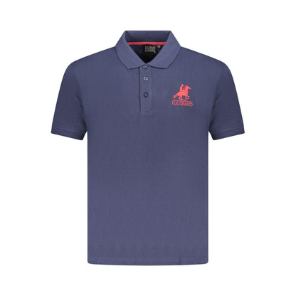Polo Shirt by U.S. Grand Polo for men in cotton blue & signature features a eye catching silhouette, showcasing a refined and for a eye catching finish.