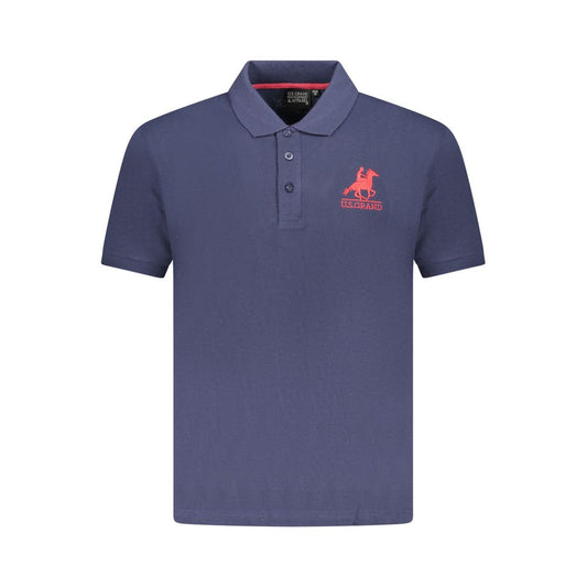 Polo Shirt by U.S. Grand Polo for men in cotton blue & signature features a eye catching silhouette, showcasing a refined and for a eye catching finish.