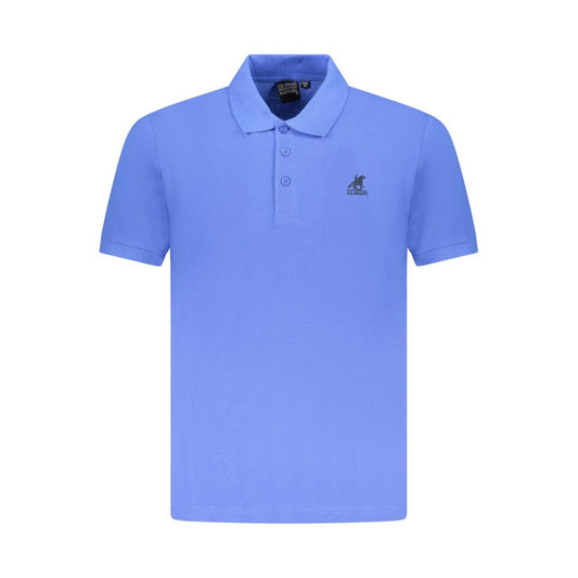 Polo Shirt by U.S. Grand Polo for men in cotton blue presents a distinguished silhouette, showcasing a sophisticated and distinguished for a truly distinguished finish.