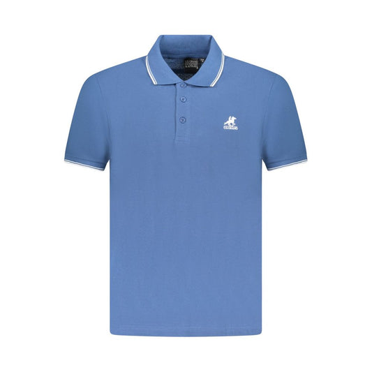 Polo Shirt by U.S. Grand Polo for men in cotton blue showcases a sharp silhouette, detailed with a refined and sharp for a sophisticated finish.