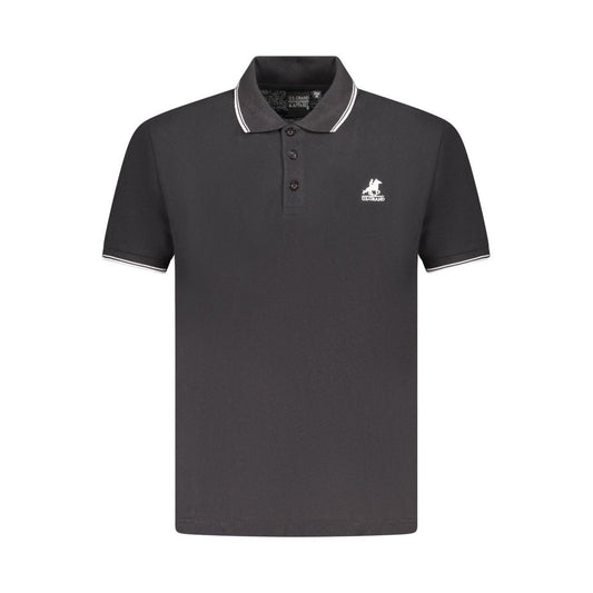 Polo Shirt by U.S. Grand Polo for men in cotton black & signature showcases a enviable silhouette, featuring a refined and for a enviable finish.