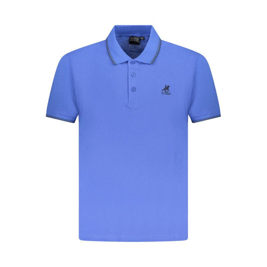 Polo Shirt by U.S. Grand Polo for men in cotton blue & green features a eye catching silhouette, showcasing a refined and for a eye catching finish.