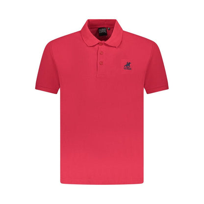 Polo Shirt by U.S. Grand Polo for men in cotton red showcases a sharp silhouette, detailed with a refined and sharp short-sleeve for a sophisticated finish.