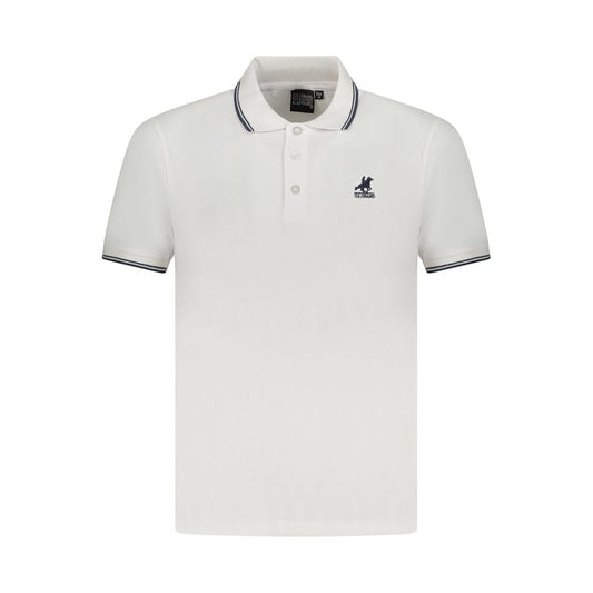 Polo Shirt by U.S. Grand Polo for men in cotton white presents a crisp silhouette, artfully detailed with a crisp and crisp .