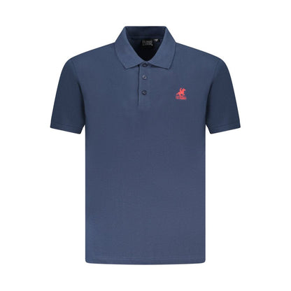 Polo Shirt by U.S. Grand Polo for men in cotton blue presents a sleek silhouette, featuring a refined and for a sleek finish.