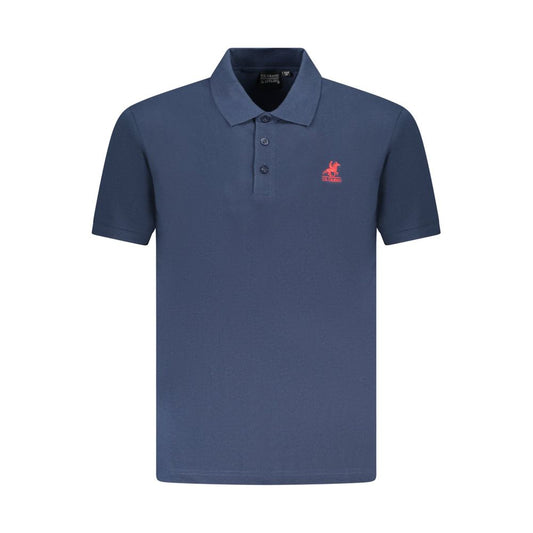 Polo Shirt by U.S. Grand Polo for men in cotton blue presents a sleek silhouette, featuring a refined and for a sleek finish.