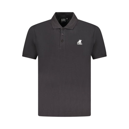 Polo Shirt by U.S. Grand Polo for men in cotton black presents a crisp silhouette, artfully detailed with a crisp and crisp .
