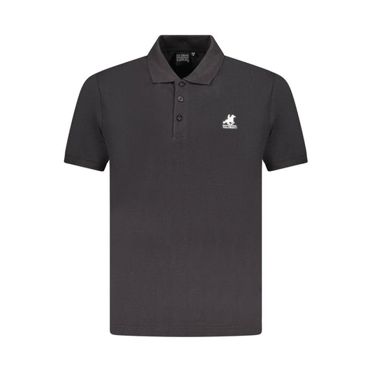 Polo Shirt by U.S. Grand Polo for men in cotton black presents a crisp silhouette, artfully detailed with a crisp and crisp .