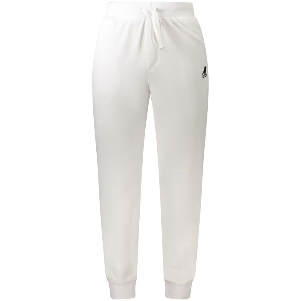 Jogger Sweatpants by U.S. Grand Polo for men in cotton polyester white features an sporty athletic with a and long, showcasing sporty adjustable-waistband.