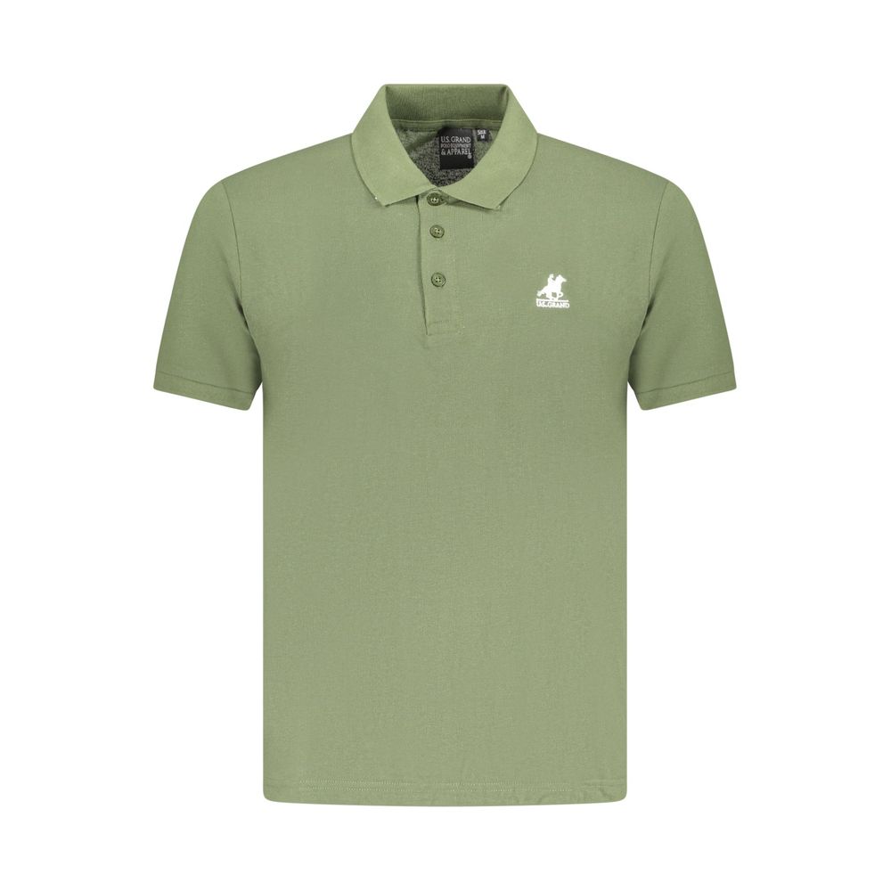 Polo Shirt by U.S. Grand Polo for men in cotton green & signature showcases a enviable silhouette, featuring a refined and short-sleeve for a enviable finish.