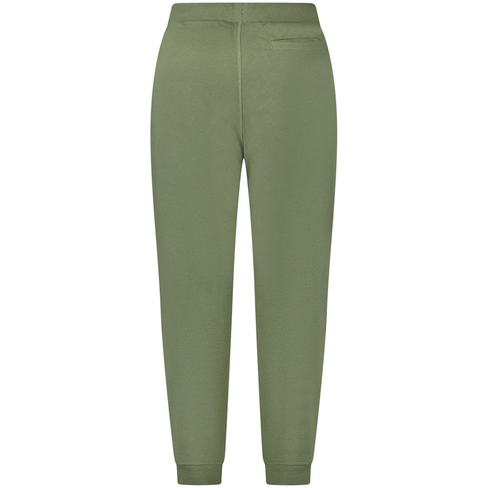 Joggers by U.S. Grand Polo for men in cotton polyester green & signature features an sartorial athletic and long with a cut for a sartorial finish.