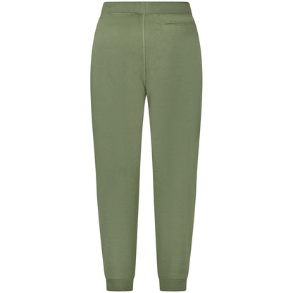 Joggers by U.S. Grand Polo for men in cotton polyester green & signature features an sartorial athletic and long with a cut for a sartorial finish.