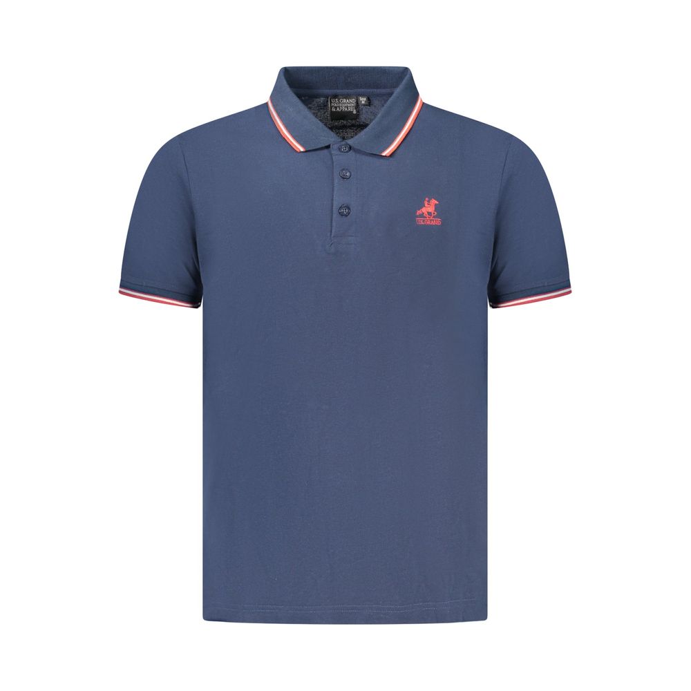 Polo Shirt by U.S. Grand Polo for men in cotton blue & signature presents a crisp silhouette, artfully detailed with a crisp and crisp .