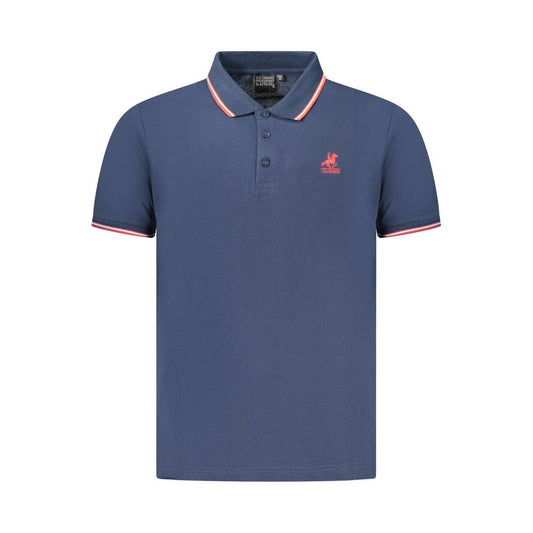 Polo Shirt by U.S. Grand Polo for men in cotton blue & signature presents a crisp silhouette, artfully detailed with a crisp and crisp .