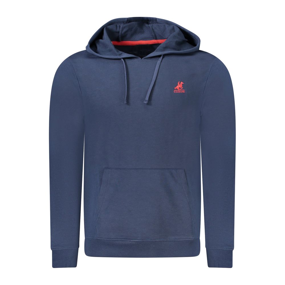 Hooded Sweatshirt Hoodie by U.S. Grand Polo for men in cotton polyester blue features a edgy silhouette, detailed with a edgy hooded neckline and for a refined finish.