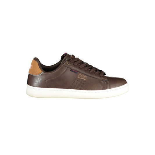 U.S. Grand Polo Men's Athletic Polyester & Polyurethane Sneakers - Brown