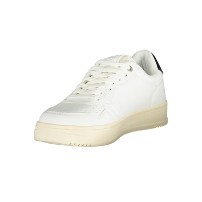 Athletic Sneakers by U.S. Grand Polo for men in polyester & polyurethane white features an architectural silhouette from the Men's Athletic Polyester & Polyurethane Sneakers collection, showcasing a architectural athletic style for a architectural look.