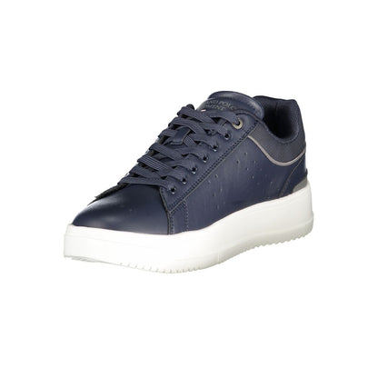 Athletic Sneakers by U.S. Grand Polo for men in polyester & polyurethane blue features an stately silhouette, showcasing the signature athletic style of the Men's Athletic Polyester & Polyurethane Sneakers collection with a truly stately finish.