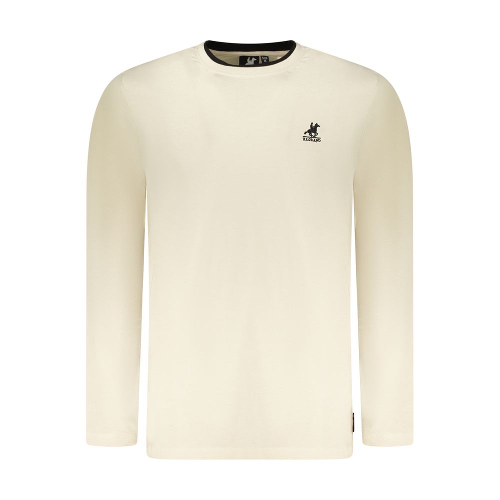T-Shirt by U.S. Grand Polo for men in cotton beige showcases a unassuming silhouette, artfully detailed with a refined crew neckline and unassuming for a sophisticated, contemporary look.