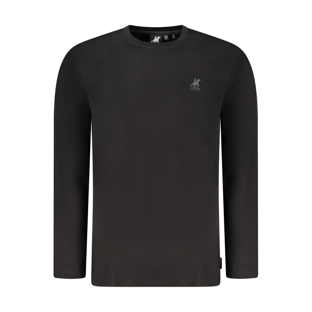 Polo Shirt by U.S. Grand Polo for men in cotton black & print presents a crisp silhouette, artfully detailed with a crisp and crisp crew neckline.