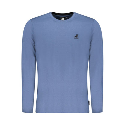 Polo Shirt by U.S. Grand Polo for men in cotton blue & signature presents a distinguished silhouette, showcasing a sophisticated crew neckline and distinguished for a truly distinguished finish.