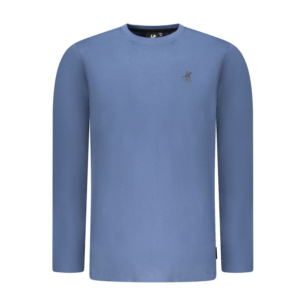T-Shirt by U.S. Grand Polo for men in cotton blue & print features a plush silhouette, showcasing a sophisticated crew neckline and for a truly plush finish.