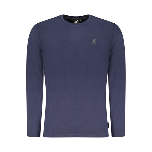 Polo Shirt by U.S. Grand Polo for men in cotton blue, signature & print presents a crisp silhouette, artfully detailed with a crisp and crisp crew neckline.