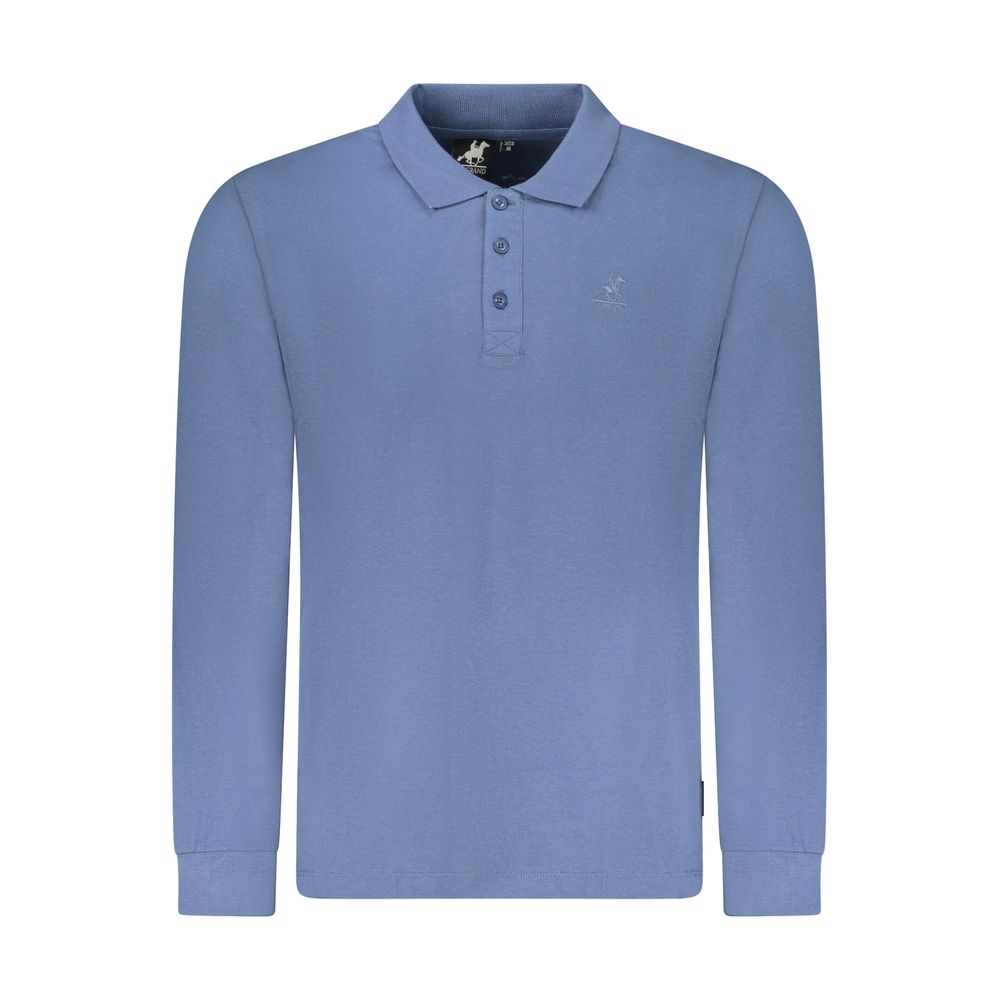 Polo Shirt by U.S. Grand Polo for men in cotton blue presents a crisp silhouette, artfully detailed with a crisp and crisp .